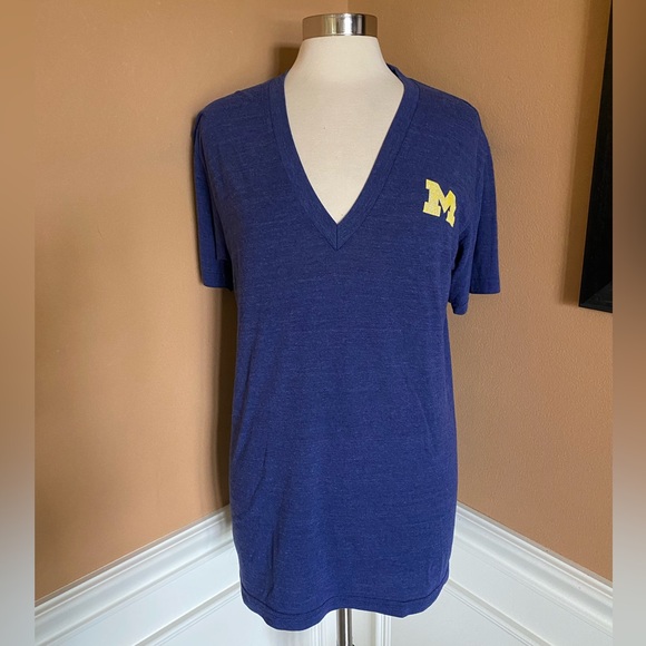 Vintage U of Michigan V Neck Tee L - Picture 1 of 6